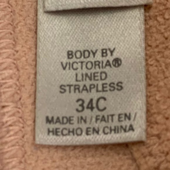 VS Body by Victoria Nude Lace Lined Strapless Bra - Picture 4 of 6